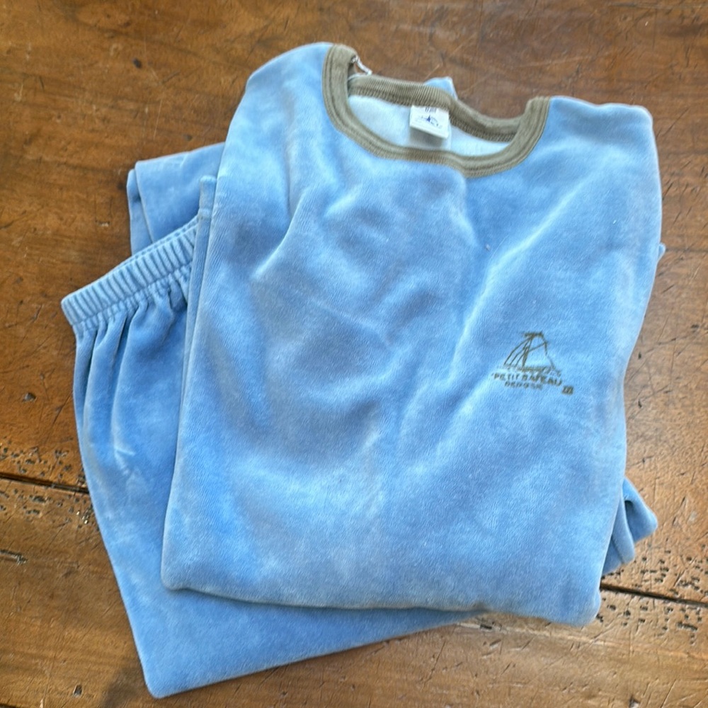 Petit Bateau Velour Pajamas 12